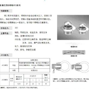 自清洗扇形噴嘴